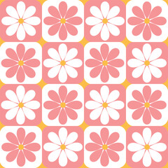 Elegant Flowers Tile Vector Seamless Pattern Digital Paper – Floral Decorative Background for Scrapbooking, Textile, Wallpaper, and Graphic Design
