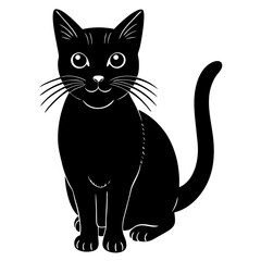Cat vector shilhouette single set