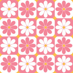 Elegant Flowers Tile Vector Seamless Pattern Digital Paper – Floral Decorative Background for Scrapbooking, Textile, Wallpaper, and Graphic Design