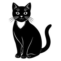 Cat vector shilhouette single set