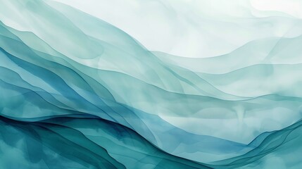 Obraz premium An abstract watercolor background with shades of blue and teal.