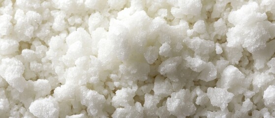 Heap of Sparkling White Sugar Crystals Close Up Macro Shot Revealing Texture and Granular Detail for Baking and Culinary Use