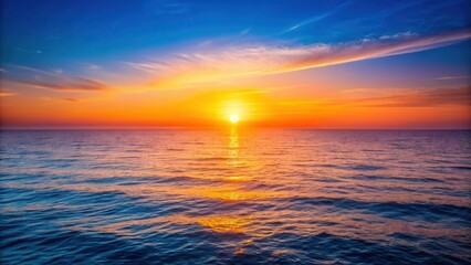 Obraz premium Gradient Sunset Over Ocean, gradient, sunset, gradient