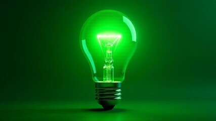 light bulb on green background