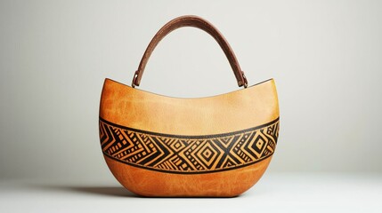 Fototapeta premium Stylish handmade bag with intricate patterns and textures.