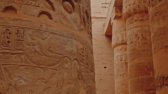 great hypostyle hall in the temple of Karnak (row of columns), Luxor, Egypt