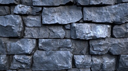 Dark Grey Rough Hewn Stone Wall Texture