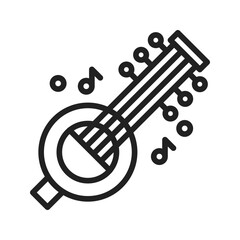 Ektara icon vector image. Suitable for mobile apps, web apps and print media.