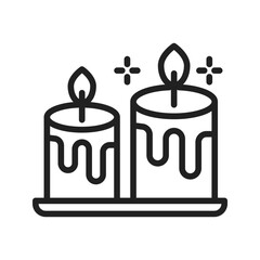 Candle icon vector image. Suitable for mobile apps, web apps and print media.