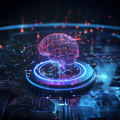 Obraz premium Artificial Intelligence and Data Science Visualization