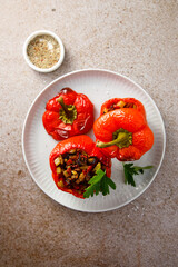 Filled bell peppers with other vegetables