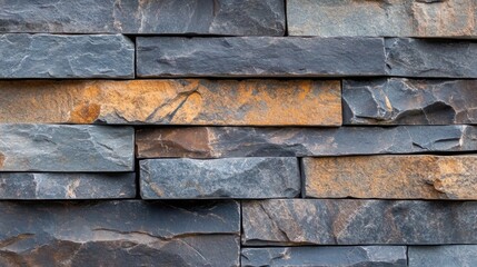 Gray and Brown Stone Brick Wall Texture