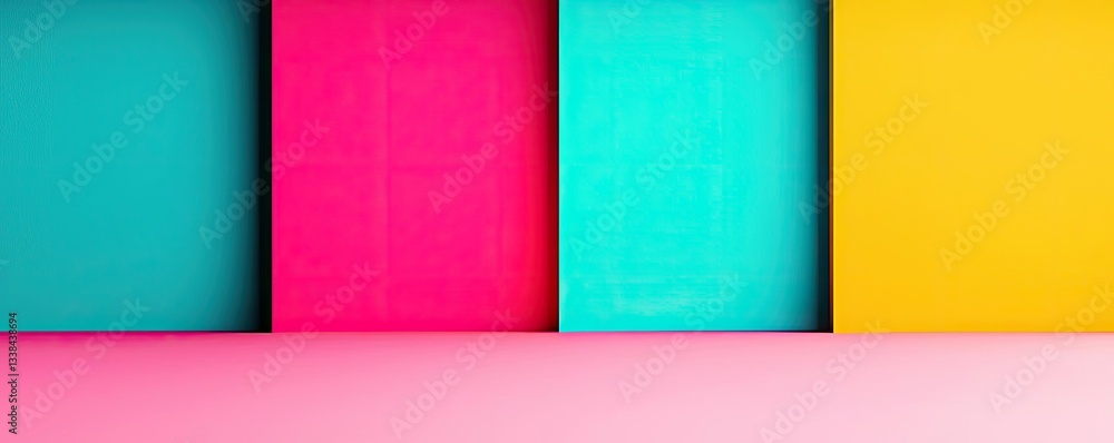 Poster negative space design abstract background idea. vibrant geometric backgrounds with bold colors for d