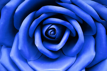 Blue Rose - Top view fresh single blooming flower in the garden - image for valentine love concept  , Floral backdrop and beautiful detail  