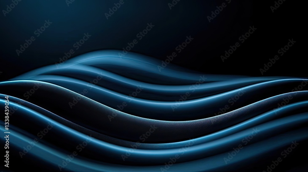 Poster negative space design abstract background idea. abstract blue waves with a soothing, serene appearan