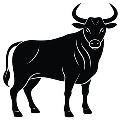 Bull Vector Shilhoette Single icon