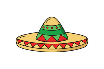 Vector art illustration of a sombrero1.eps