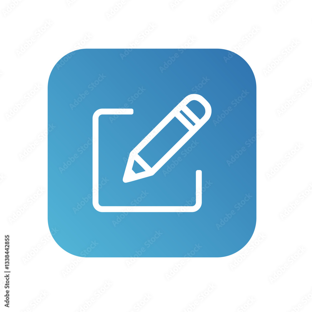 Poster edit icon or edit symbol isolated on transparent background
