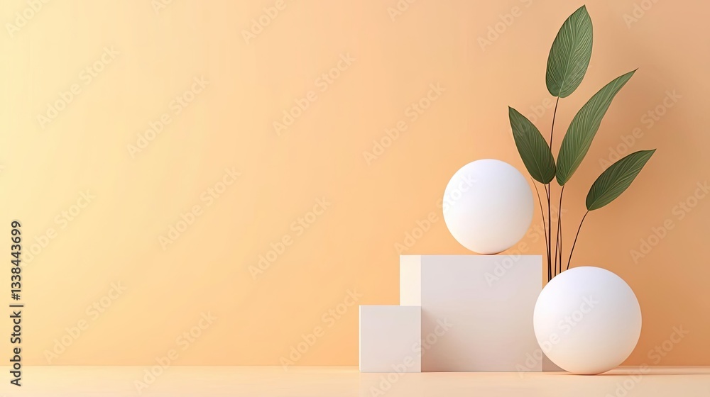 Poster negative space design abstract background idea. minimalist composition featuring geometric shapes an