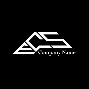 ECS logo design, ECS simple and modern logo. ECS luxurious alphabet design