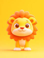 Fototapeta premium 3D rendering animal lion International Biodiversity Day holiday illustration