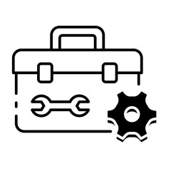This Tool box icon is suitable for May Day, Labour Day, etc