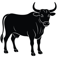 Bull Vector Shilhoette Single icon