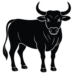 Bull Vector Shilhoette Single icon