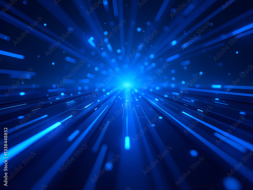 Aufkleber blue high tech lines connection abstract background, abstract technology big data background concept
