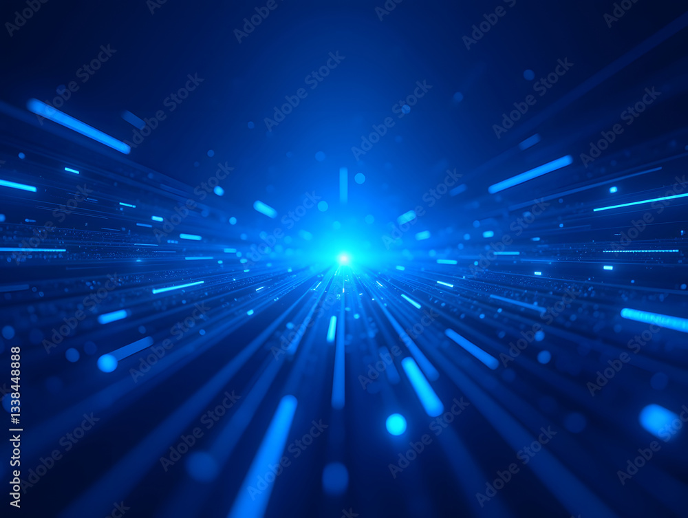 Poster blue high tech lines connection abstract background, abstract technology big data background concept