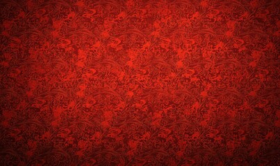 Obraz premium Intricate crimson pattern with subtle tonal shifts. Elegant background with rich, saturated colors creates a luxurious feel