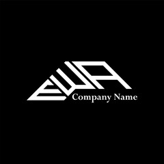EWA logo design, EWA simple and modern logo. EWA luxurious alphabet design