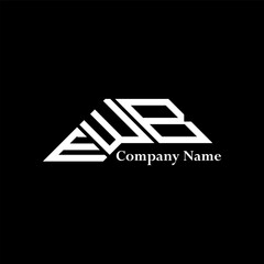 EWB logo design, EWB simple and modern logo. EWB luxurious alphabet design