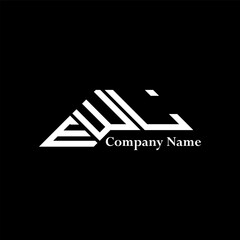 EWL logo design, EWL simple and modern logo. EWL luxurious alphabet design