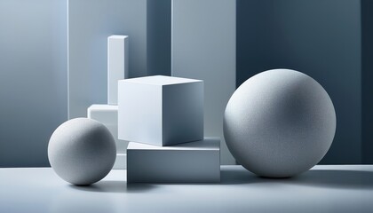 Abstract composition of geometric objects in a monochromatic setting