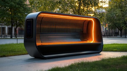 Solar powered smart bench with built in phone charger
