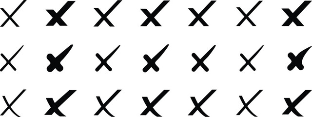 Red cross x vector icon. Delete icon - no sign, close symbol vector. Red cross x icon. no wrong symbol 