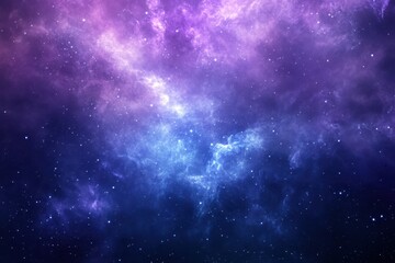 Fototapeta premium Colorful cosmic nebula with stars glowing in a vast expanse of space at night