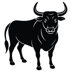 Bull Vector Shilhoette Single icon