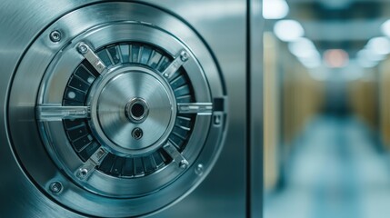 Aesthetic Close-up of a Bank Vault Dial Mechanism