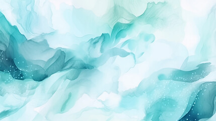 Fondo Abstracto de Acuarela, textura verde agua