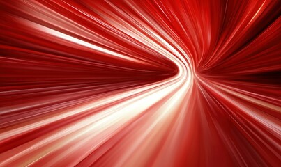 Radiant red vortex Light streams blur in dynamic motion, creating a visually captivating and energetic abstract image