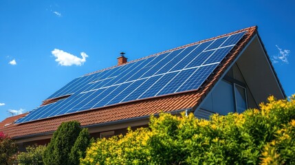 Solar Panels Installed on a Suburban Home