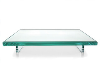 Glass shelf, isolated on a transparent background ,clipping path. 