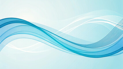 Transparent blue satin cloth and white background, blowing in the wind. Material for composition.