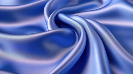 Obraz premium Elegant Close Up of Flowing Blue Silk Fabric with Soft Light and Gentle Folds for Fashion and Design Projects