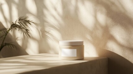 Candle Mock-up template in modern minimalist aesthetic. Organic template for product showcase with copy space. Bohemian stationery for local business with place for text.