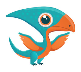 Cute baby dinosaur. Flying dinosaur.