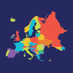 Multicolored world map infographic design