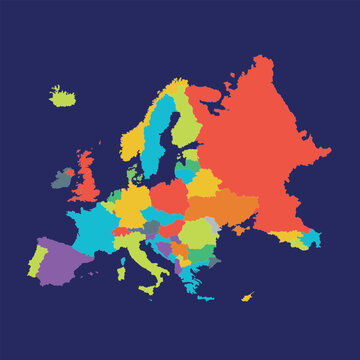 Multicolored world map infographic design